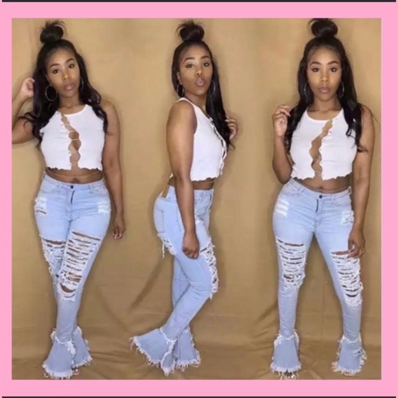 dramatic flare jeans